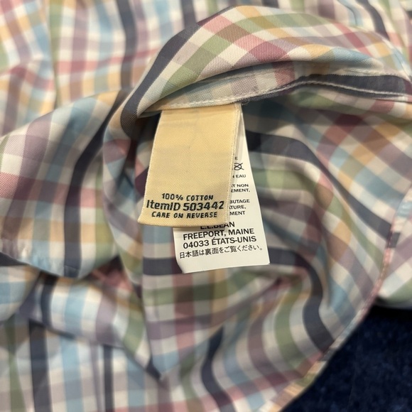 L.L. Bean Women’s 2X Plaid Button Down Shirt Wrinkle Free Top - Picture 11 of 11